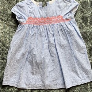Jacadi blue seersucker with embroidery